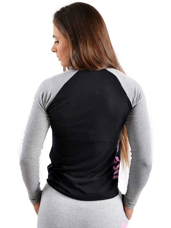 Two Tone Long Sleeve Destroyer Pink Print