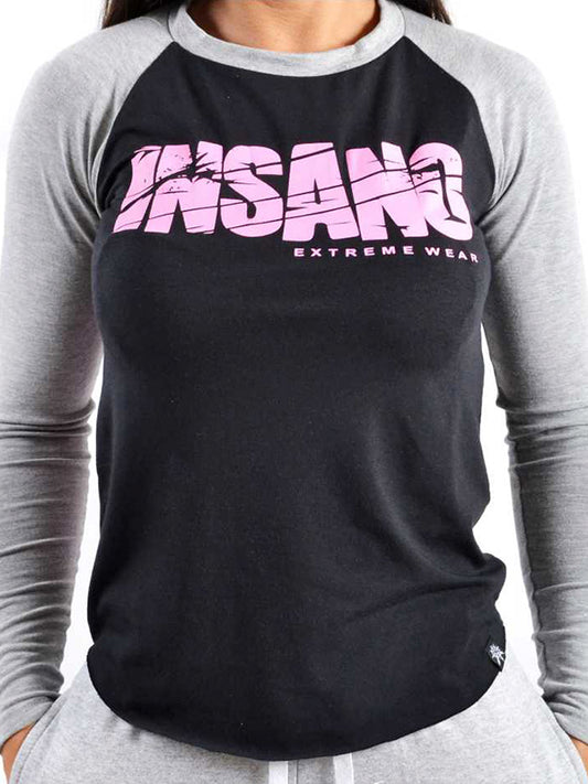 Two Tone Long Sleeve Destroyer Pink Print