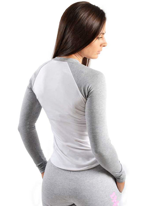 Two Tone Long Sleeve Pink Print