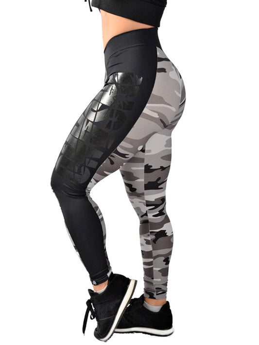V Waist Side Band Camo Legging