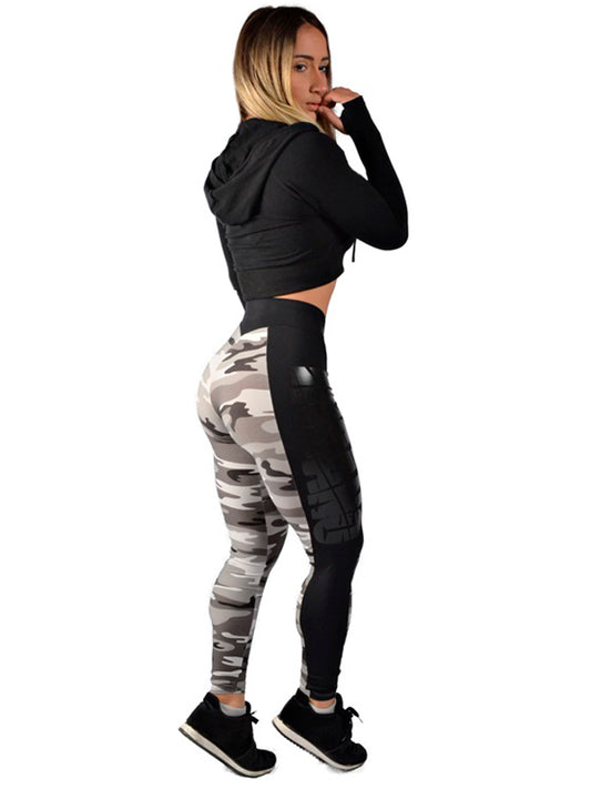 V Waist Side Band Camo Legging