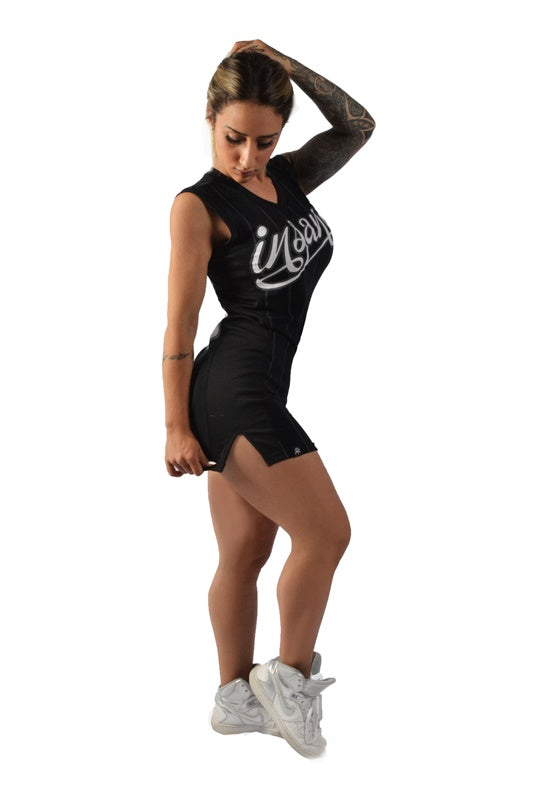 Stripped Sleeveless Bodycon