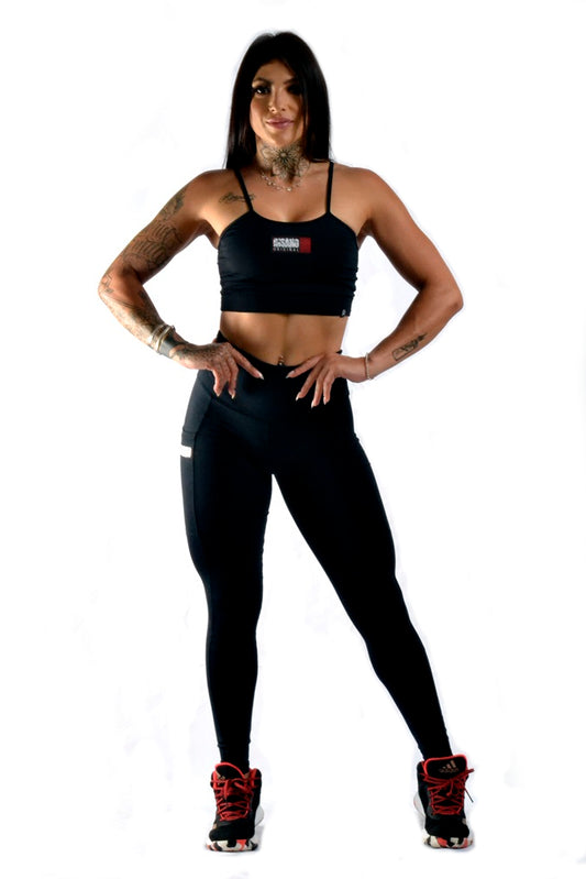 Cropped Straps Sports Bra