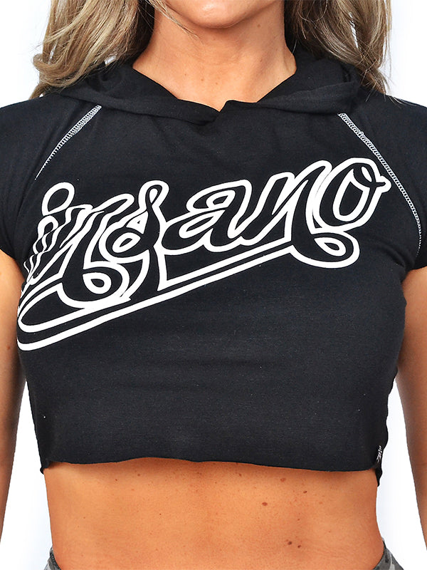 Hooded Crop Cap Sleeve Tank Curly