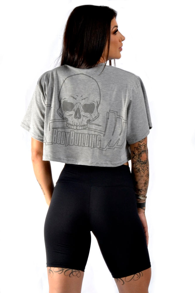Oversize Crop Shirt Skull
