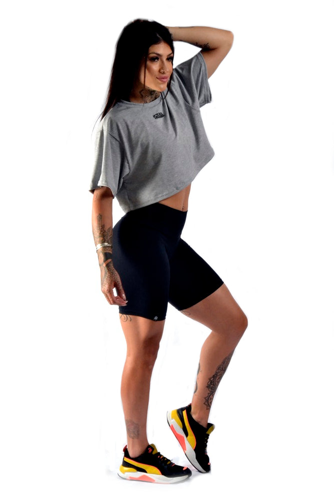 Oversize Crop Shirt Skull