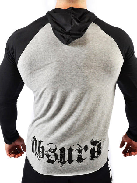 Hooded Raglan Long Sleeve Shirt Gothic