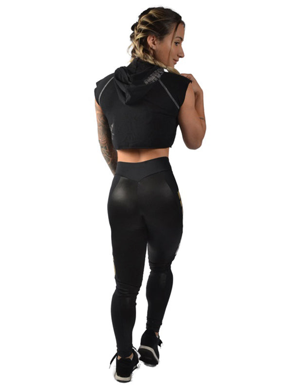 High waist “Sandra D” glossy leggings 