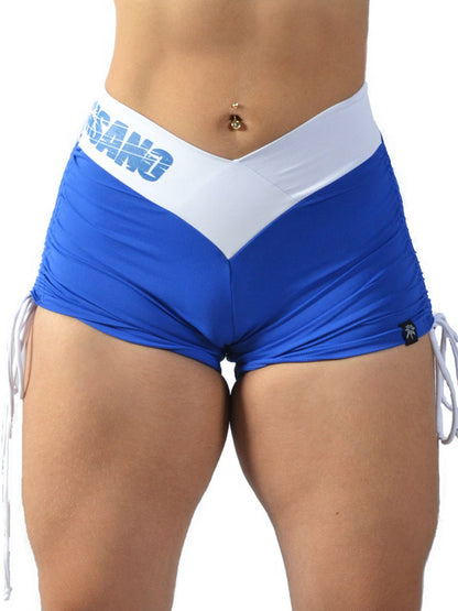 Two Tone Side String V Waist Shorts