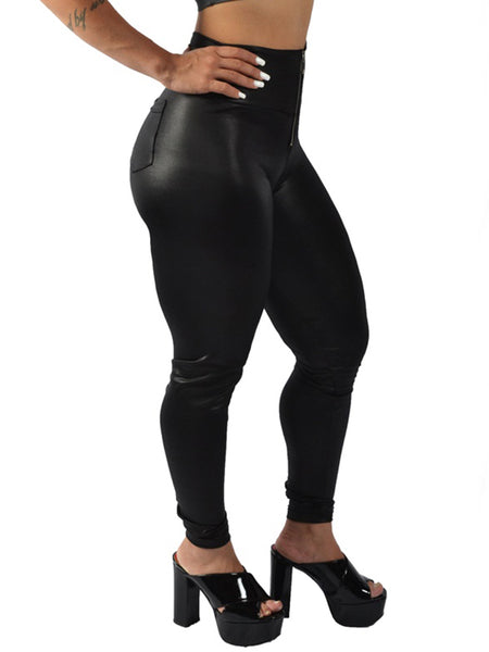 High Waist Shiny Cire Legging