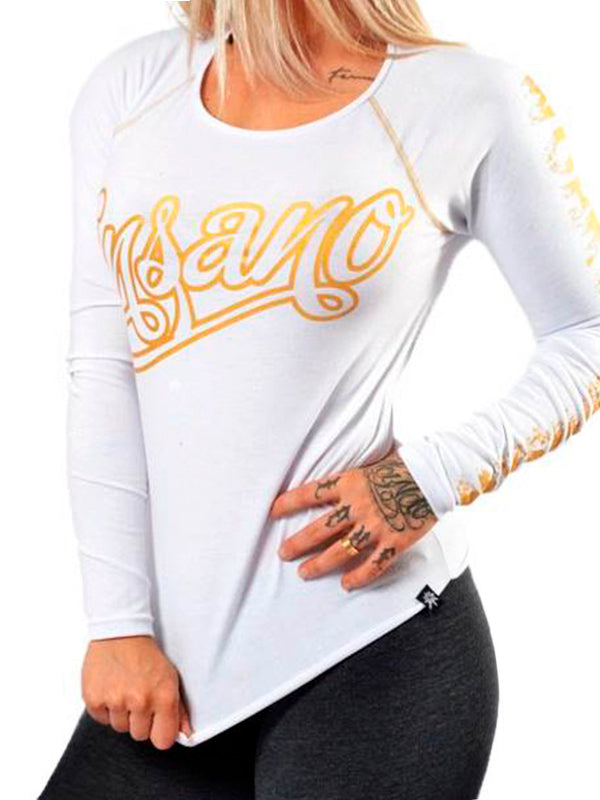 Long Sleeve Gold Curly